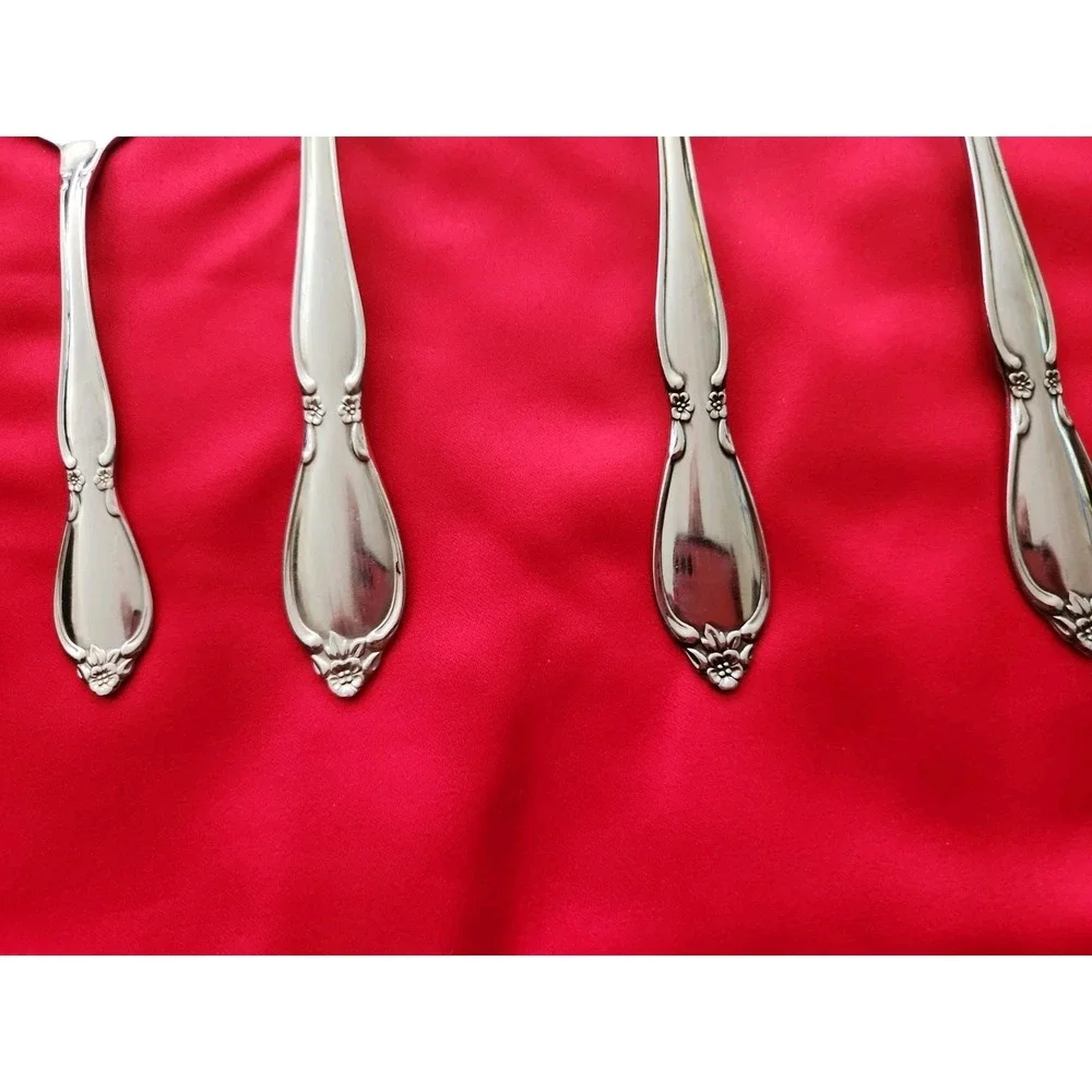 Oneida Chatelaine Serving Set 4pc Community Stainless Floral Fork Spoons